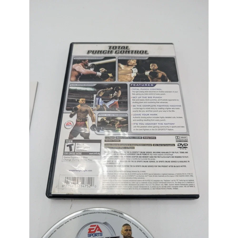 EA Sports Fight Night 2004 PS2 Game Sony PlayStation 2 Complete Hits CIB Boxing